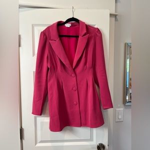 Lovers and Friends City Blazer Dress in Magenta Pink Small
